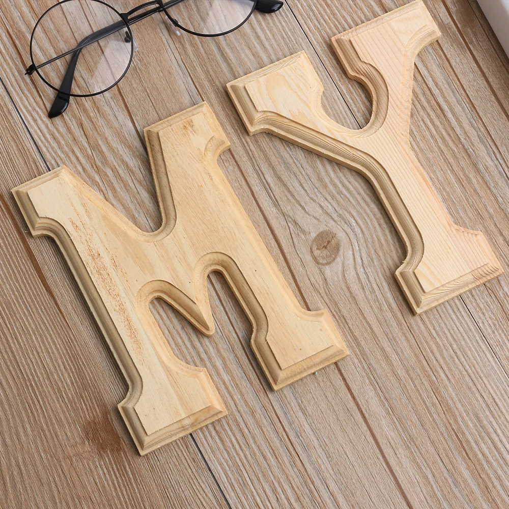 1 шт. 26 белые алфавитные деревянные буквы для Свадьбы вечерние украшения с