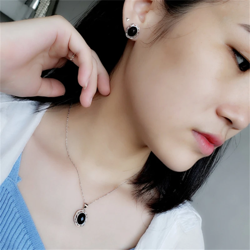 Винтажные натуральный камень женский ювелирный набор 100% подлинное серебро 925