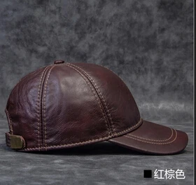 Новинка 2019 шапка из натуральной кожи мужской первый слой воловьей осенне зимняя