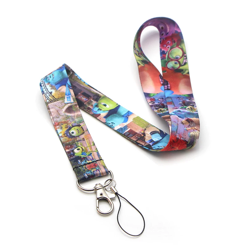 

Colours Monsters cartoon lanyards for keys in mobile phone straps necklace card holders webbing ribbons keychain rope E0472