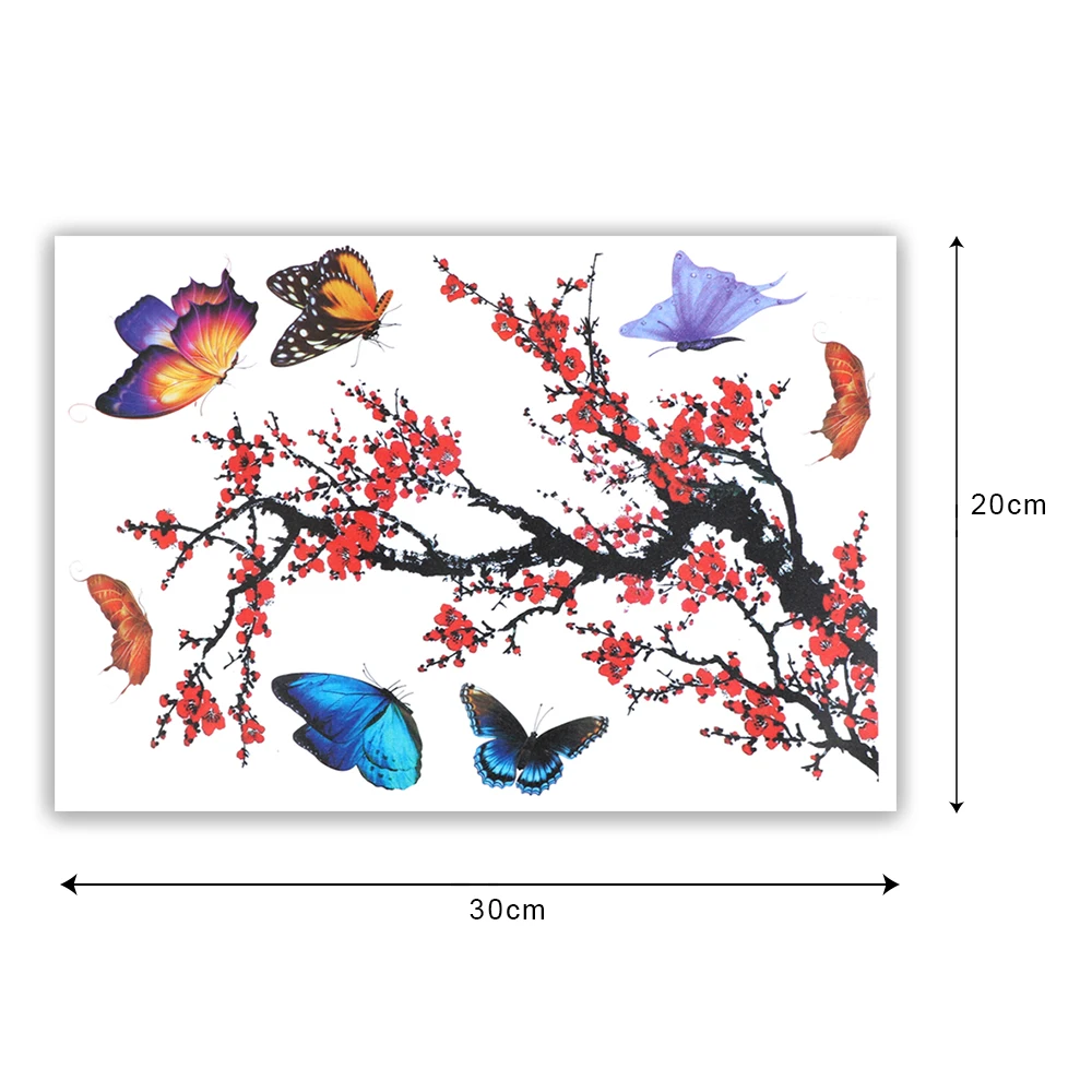 FORAUTO автомобильные наклейки Бабочка Слива 3D имитация царапин чехол стикер для