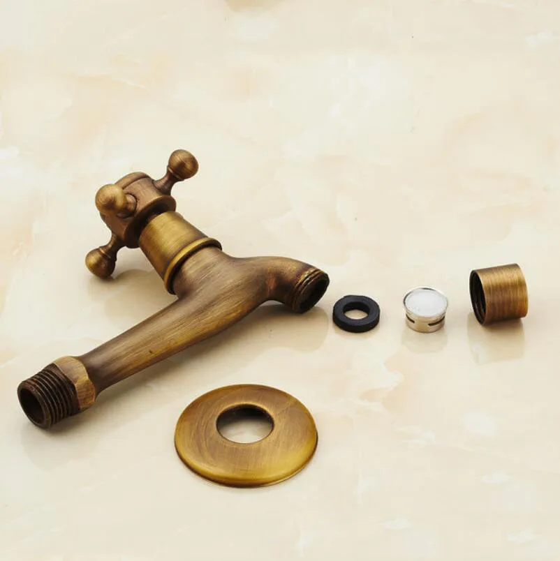 Vintage Dual Use Faucet Bathroom Wall Mounted Single Cold Water Washing Machine Sink Mop Pool Outdoor Garden Tap|Смесители для