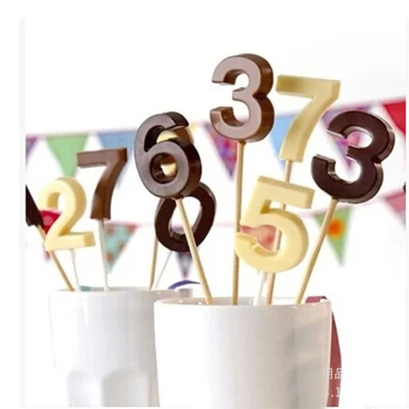 Высококачественная Пищевая силиконовая 3D цифровая форма для леденцов на день