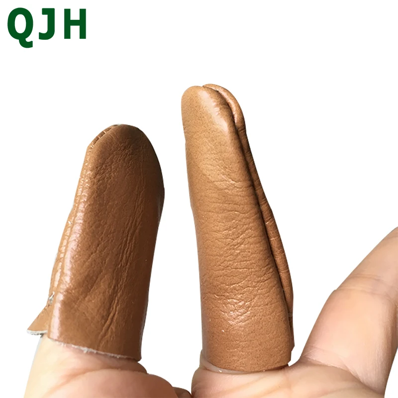 1 пара Безопасный инструмент для вышивания пальцев кожаная игла валения защита