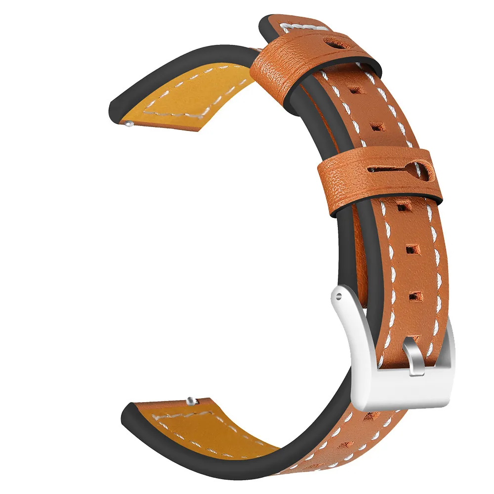 Сменные часы кожаный ремешок для samsung Galaxy Watch 42 мм/46 мм# new 08913 - Цвет ремешка: Brown