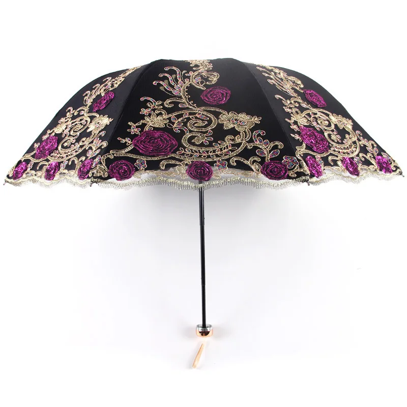 УФ трехслойные солнечные женские роскошные кружевные двухслойные дождевые