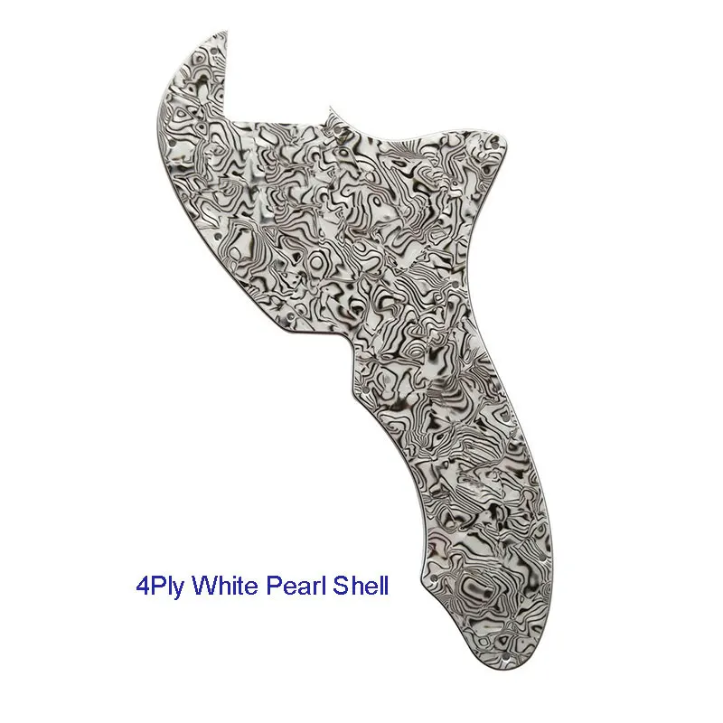 White Pearl Shell Pleroo пользовательские гитарные части-для США Tele 69 Thinline гитары накладки пустой с 12 винтовыми отверстиями царапины пластины, Многоцветный выбор - Цвет: White Pearl Shell