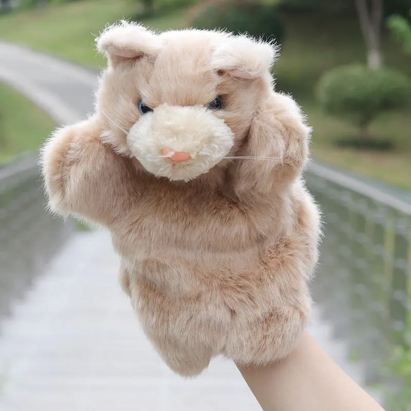 Hand Puppet Мультфильм плюшевый слон панда кошка рука Перчаточная кукла обучения игрушечные лошадки для детей Marionetes Fantoche марионетки кукольный театр игрушка на руку марионетка пальчиковый театр игрушки на руку пальчиковые - Цвет: Hand Puppet