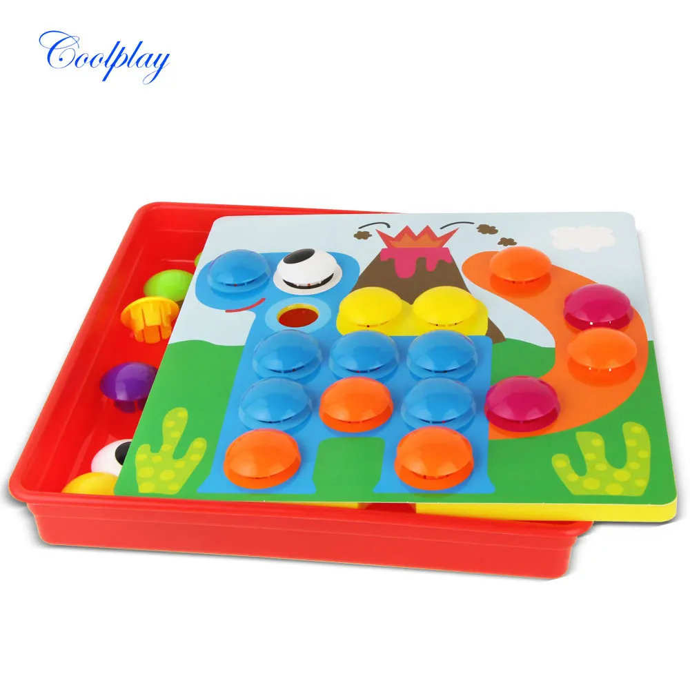 3D пазлы детская игрушка мозаика композитная картинка кнопки сборка грибов