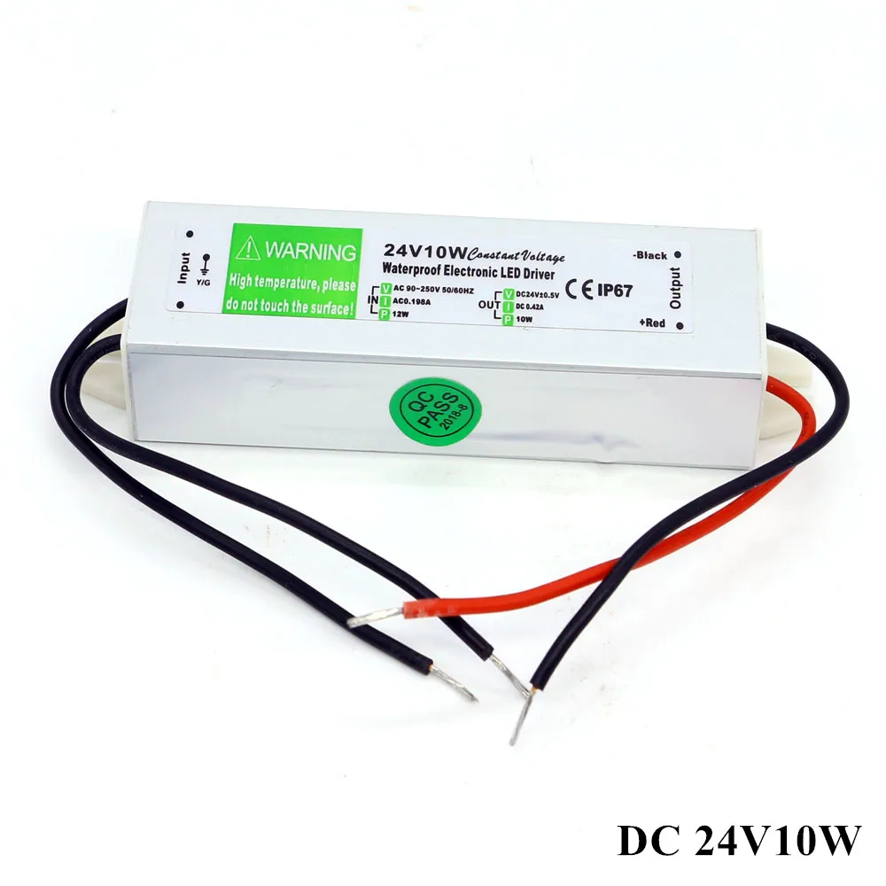 DC 24V источник питания светодиодный драйвер Водонепроницаемый IP67 трансформатор AC
