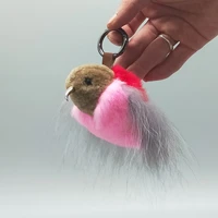 miara l rabbit hair bird bag pendant creative fox fur plush accessories wholesale custom car pendants gifts