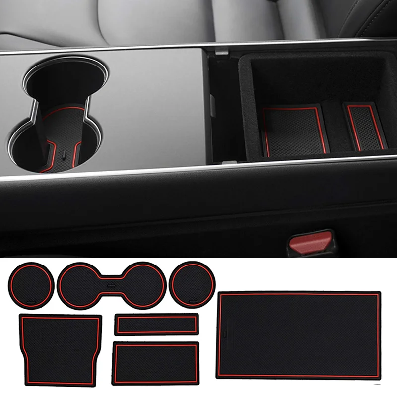 7 шт. Автомобильный Центральный приставка подстаканник аксессуары для Tesla Model 3