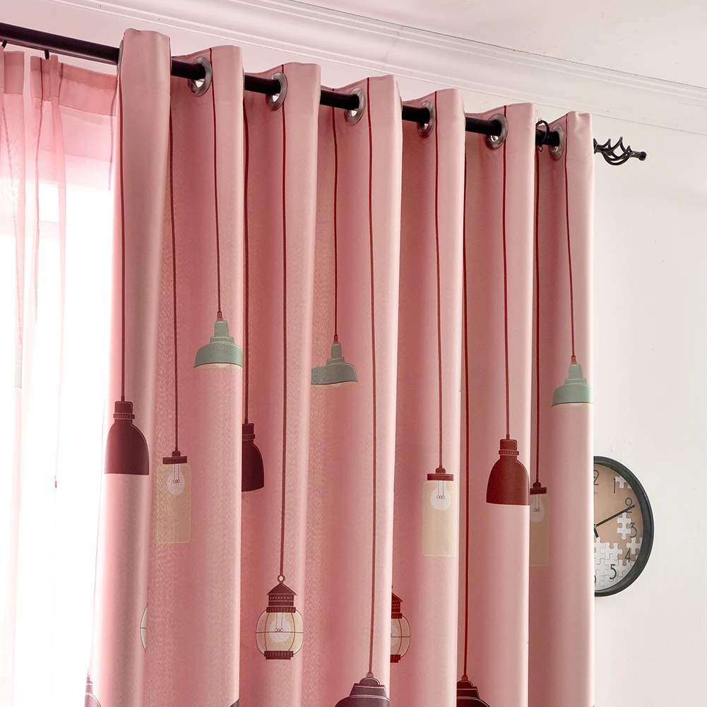 1 предмет современный дизайн лампочка с рисунком занавески для гостиной окна