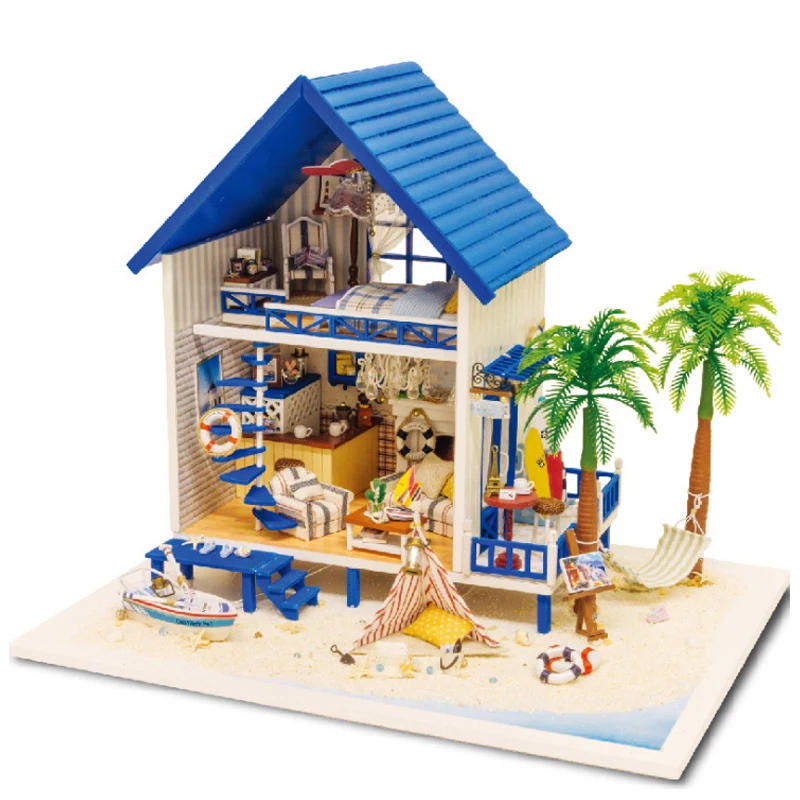 Милая комната новая мебель большого размера кукольный дом сделай сам деревянный