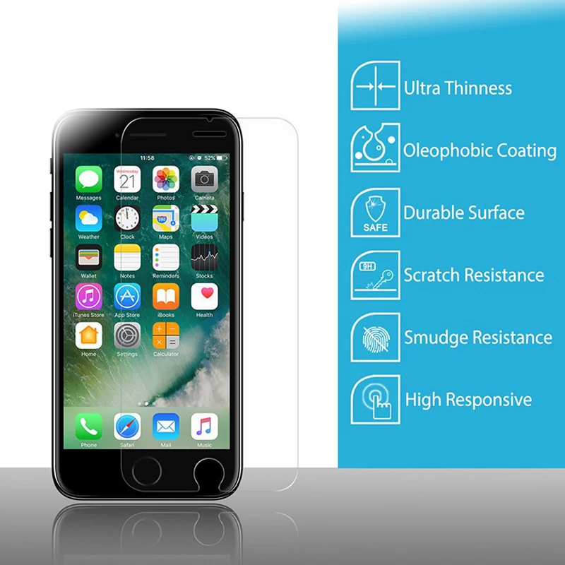 2.5D HD протектор экрана для iphone 6 6s 7 8 закаленное стекло plus Защитное | Мобильные