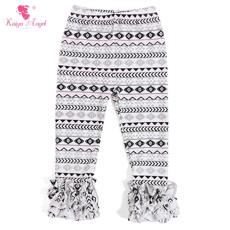 Новинка одежда для девочек Kaiya весенние леггинсы с оборками оптовая продажа