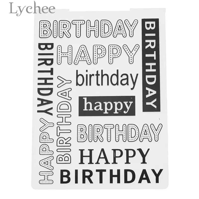 Lychee Life Цветочные листья день рождения пластиковая папка для тиснения карта