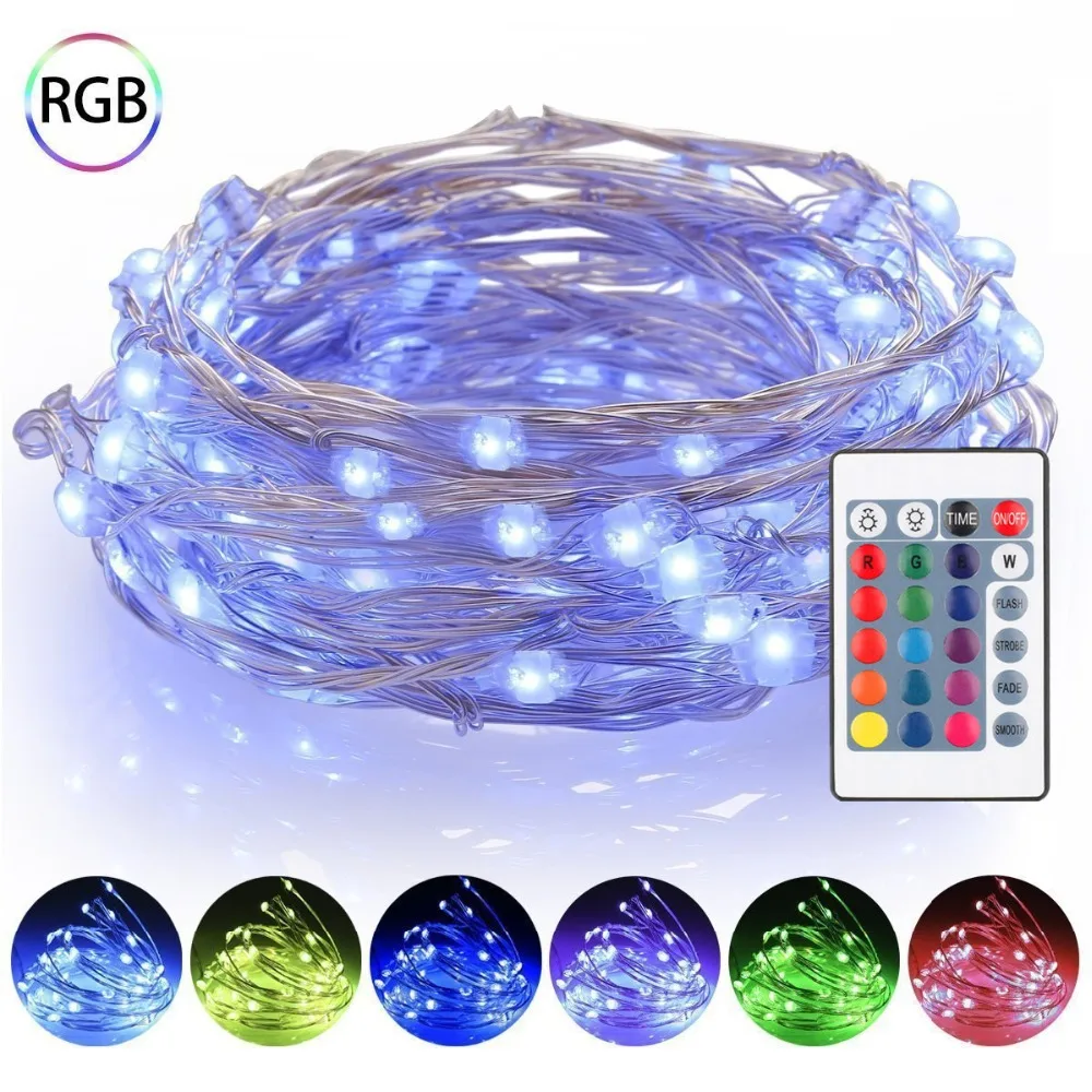 

Wedding Party Xmas Decor RGB LED Strip 5M 50 led light Waterproof Ribbon RGB Flexible Light Strip Full set with Adapter