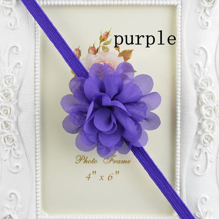 Оптовая продажа 50 шт./лот 2 дюйма мини Шифоновый Цветок с тонкой эластичной тканью