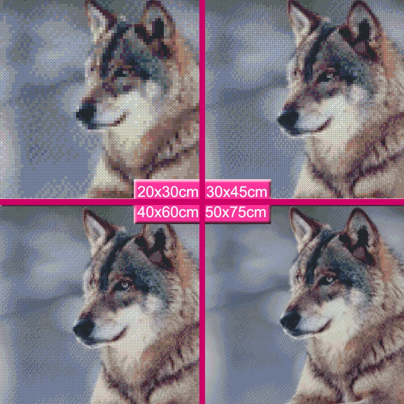 3D, животные, волк, алмазная вышивка, 5D, сделай сам, алмазная живопись, вышивка крестом, картина, из смолы, полная, круглая, Алмазная мозаика, домашний декор