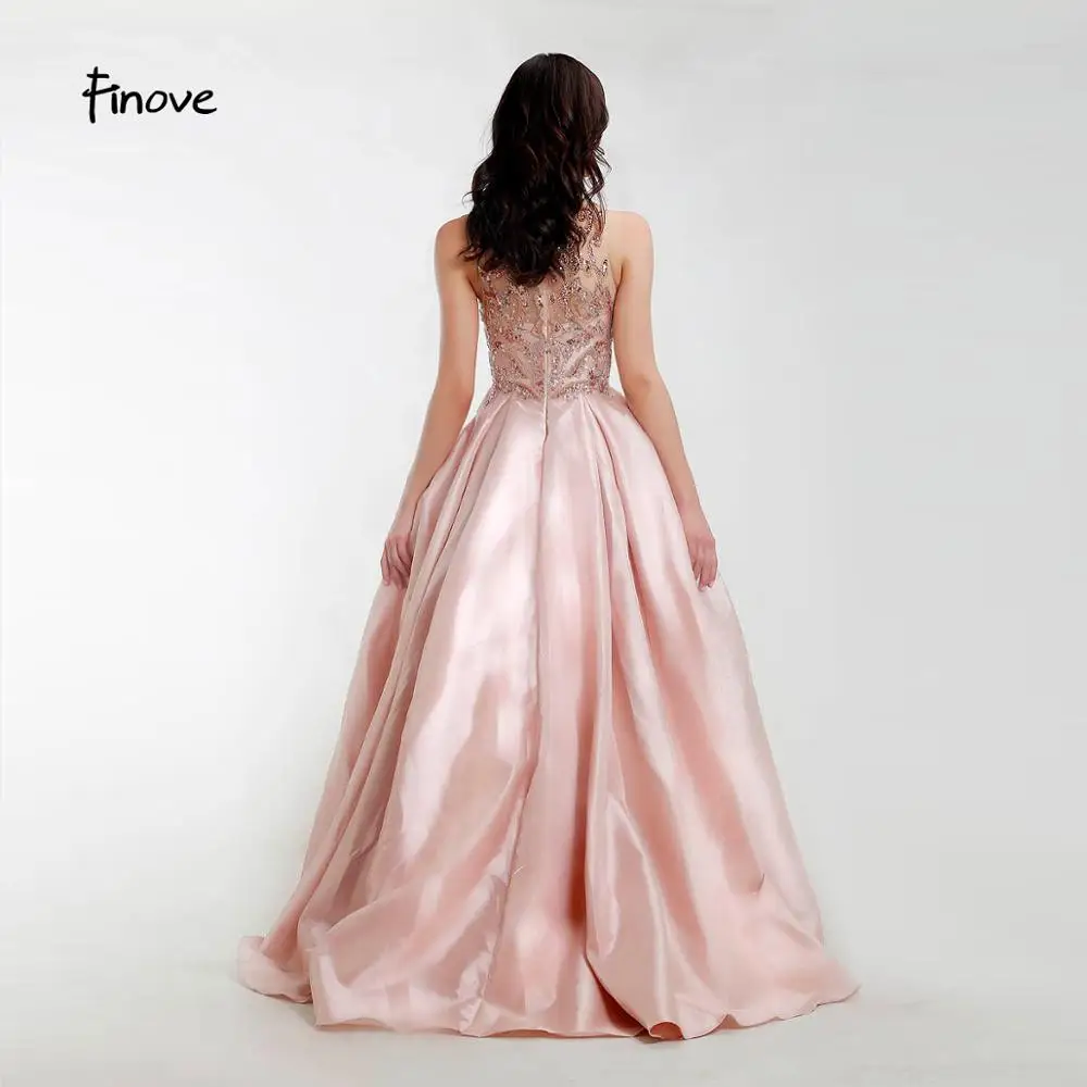 Finove Роскошные платья цвета шампань для выпускного вечера 2020 Robe de soiree с О образным