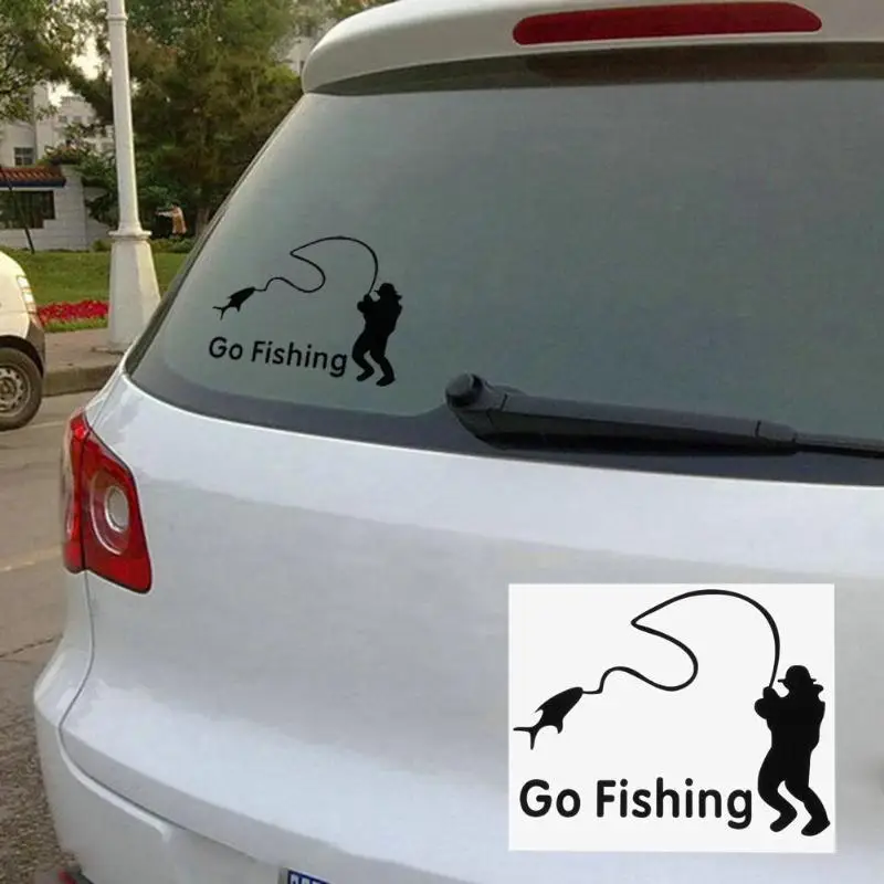 1х многоузорные персональные автомобильные наклейки Go Fishing наклейка на декор для