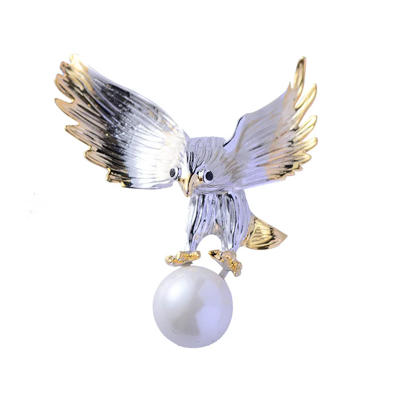Корейские креативные броши в виде орла булавка с микро кубическим цирконием