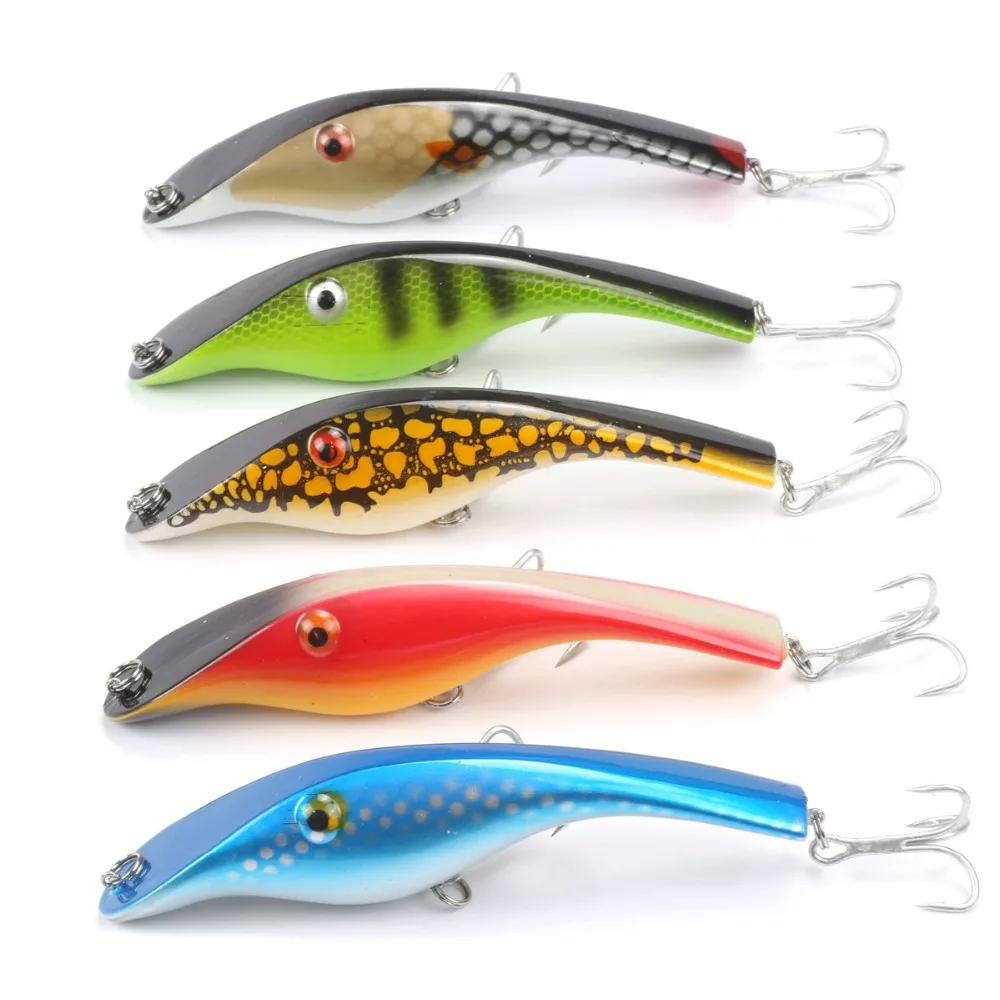 

5 pcs Zalt Musky Fishing Lure Undberg Stalker Jerkbait Musky Muskie Pike Perch Zander Floating Crank Jerk Troll Wobbler 3D Eyes