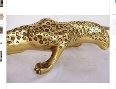 13 &quotогромный латунный сбор леопардовой Пантеры Гепард Run статуя медная