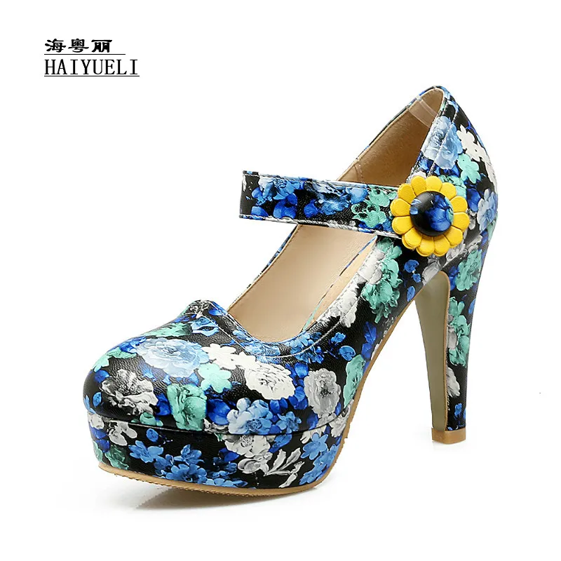 Новинка модная пикантная женская обувь на высоком каблуке платформе для