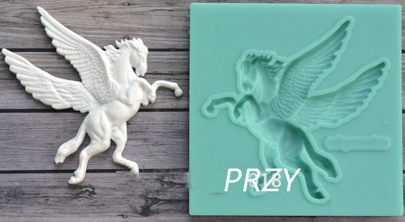 Силиконовая форма Pegasus horse для украшения торта на день рождения | Дом и сад