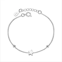 trendy lady star silver bracelets accessories fashion women 925 silver bracelets for women party anklets hot female bijou