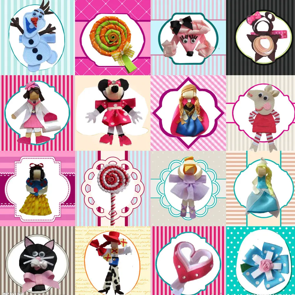 1 шт. Бесплатная доставка Большой Слон 2 &quotдети девочки заколки с бантами для