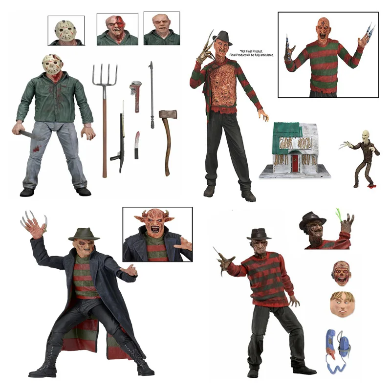 30th Фредди Крюгер Джейсон Техас бензопилы резня Кратос ПВХ фигурку игрушечные