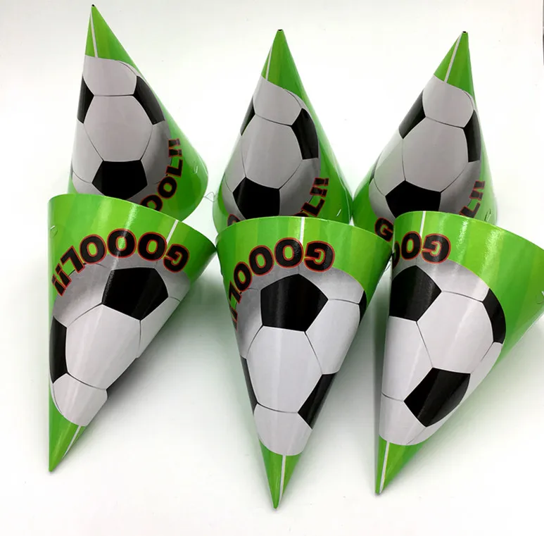 6 шт. бумажные шапки для дня рождения футбольные шапочки на день | Дом и сад
