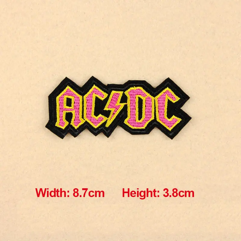 1 шт. железные нашивки для одежды вышивка значок текстовое слово AC DC патчи сумка DIY