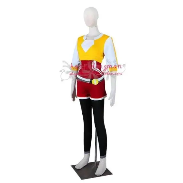 

Trainer Yellow Cosplay Costume Team Valor Instinct Mystic Costume Cosplay Yellow Top Red Pant