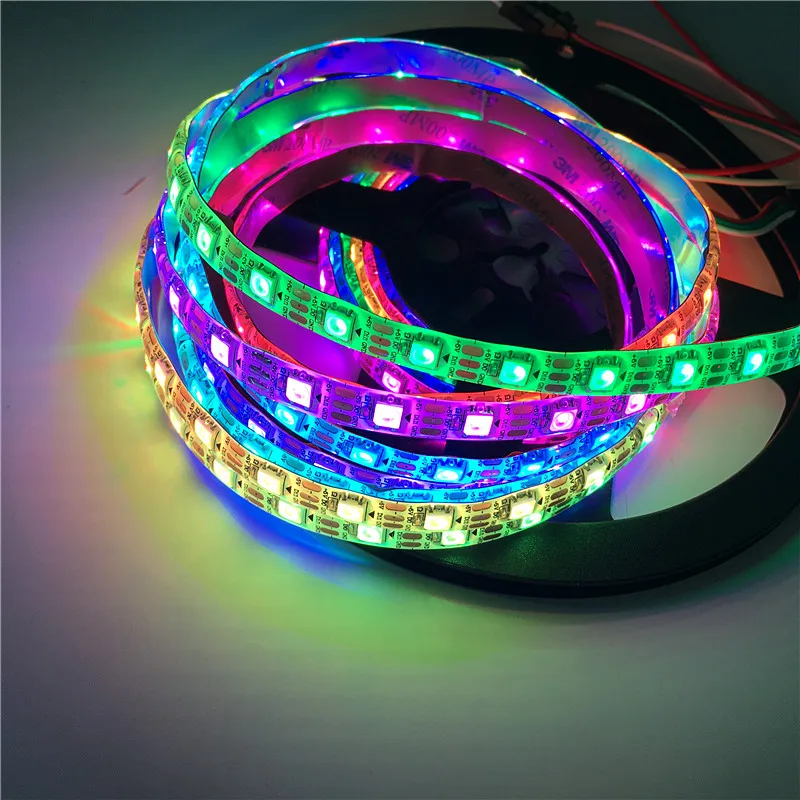 Индивидуально Адресуемая умная Светодиодная лента RGB DC5V WS2812B WS2812 2812b светодиодный