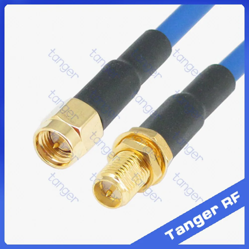 Штепсельная Вилка Tanger SMA гнездовой разъем с разъемом RG402 RG141 синий коаксиальный