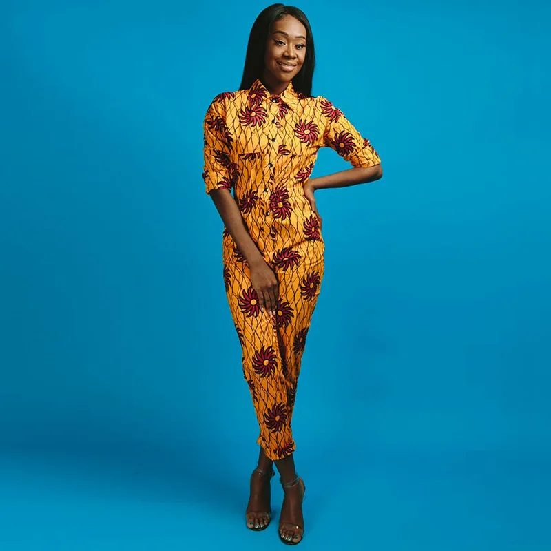 2018 новый летний женский комбинезон женская одежда с принтом в африканском стиле