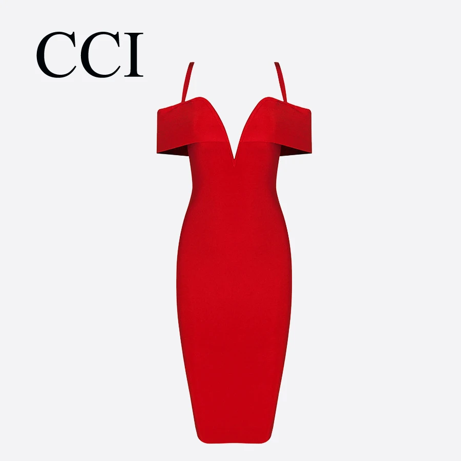 ТПП Тощий Chic Для женщин повязки V шеи платье Красный черный Розовый Sexy Глубокий