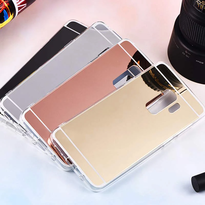 Гальванический зеркальный чехол для Samsung Galaxy A7 A6 A8 Plus A9 2018 S8 S9 S10 S10e мягкий