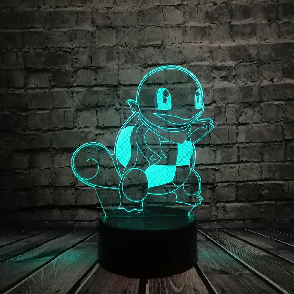 Креативная атмосфера животное 3D визуальная лампа игра Покемон го фигурка Дженни