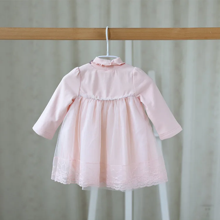 2016 г. Новая Осенняя милая детская одежда платье для маленьких девочек милое