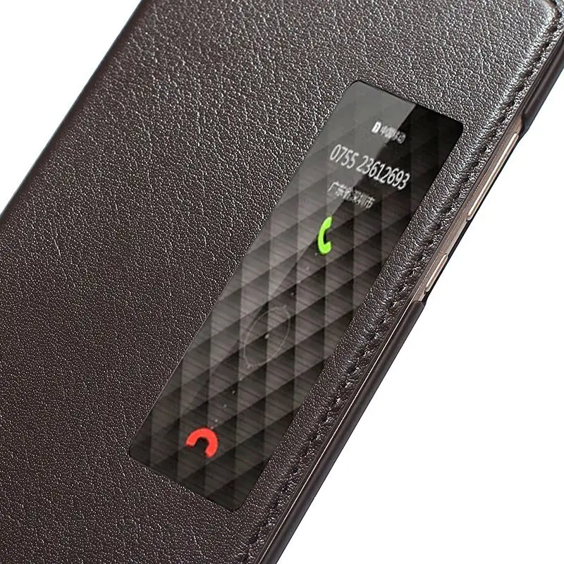 Из натуральной кожи флип умный тонкий чехол для Huawei Mate 9 роскошный оригинальный