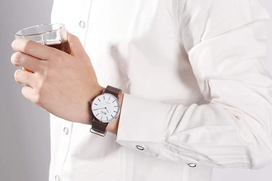 Часы наручные BGG Мужские кварцевые модные брендовые деловые подарок для отдыха