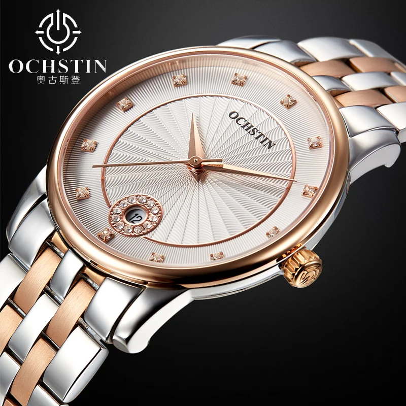 2017 Watches Women Ladies Luxury Ochstin Auto Date Quartz Watch Bracelet Wrist For Woman Waterproof Stainless Relogio Feminino