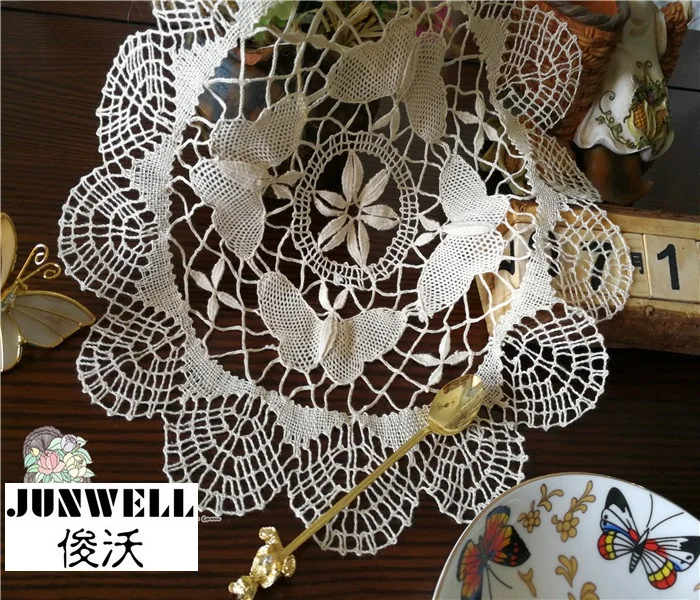 

Кружевная салфетка Junwell из 100% хлопка, ручная работа