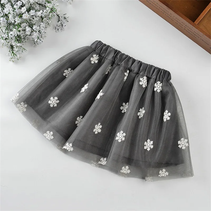 TONGMAO/детская юбка сетчатая с вышивкой для девочек модная повседневная Пышные