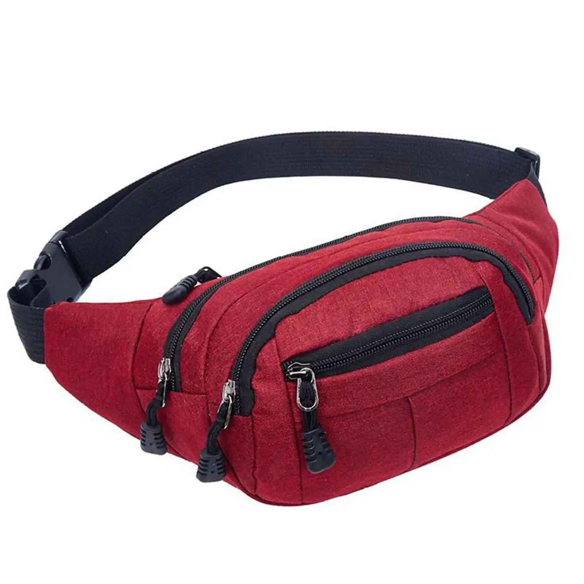 Canvas Waist Bag Unisex Zipper Chest Bag Casual Fanny Packs Girl Boy Sport Belt Bags Fashion Phone Handbag Belly Bags Pouch